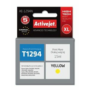 Cartus compatibil T1294 Yellow pentru Epson C13T12944010, Premium Activejet, Garantie 5 ani imagine