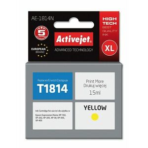Cartus compatibil T1814 yellow pentru Epson C13T18144010, Premium Activejet, Garantie 5 ani imagine