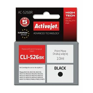 Cartus compatibil CLI-526Bk Black pentru Canon, 10 ml, Premium Activejet, Garantie 5 ani imagine