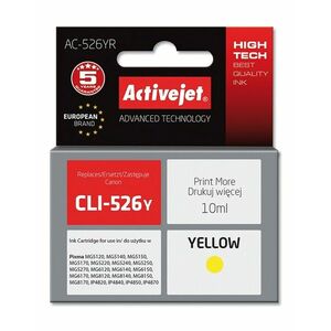Cartus compatibil Canon CLI-526Y Yellow, 10 ml, Premium Activejet, Garantie 5 ani imagine
