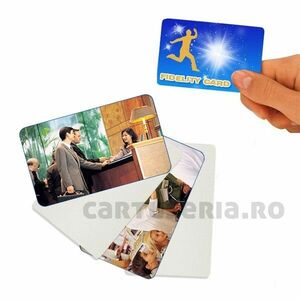 Carduri PVC printabile inkjet fata-verso albe, set 20 bucati imagine