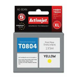 Cartus compatibil T0804 yellow pentru Epson C13T08034010, Premium Activejet, Garantie 5 ani imagine