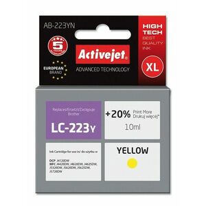 Cartus compatibil LC223 Yellow pentru Brother, Premium Activejet, Garantie 5 ani imagine