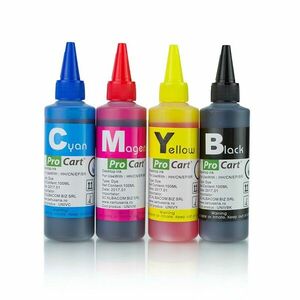 Cerneala Dye compatibila universala, 100 ml/culoare, set 4 culori imagine