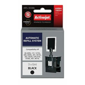 Sistem Kit automat de refill black pentru HP-300 HP-301 HP-901 ActiveJet imagine