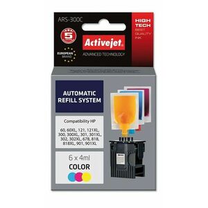Sistem Kit automat de refill color pentru HP-300 HP-301 HP-901 ActiveJet imagine
