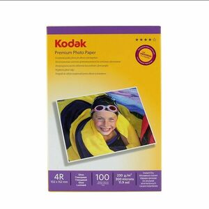 Pachet 100 coli hartie foto Kodak Premium 10x15 cm 230g imagine