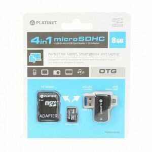 Micro SDHC 8GB 4 in 1 - card reader si adaptor OTG imagine