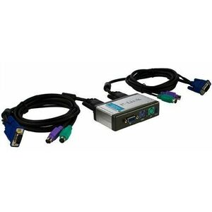 Switch KVM 2 porturi cu cabluri incorporate imagine