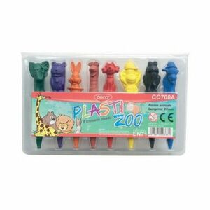 Set 8 creioane colorate Plasti Zoo Daco imagine