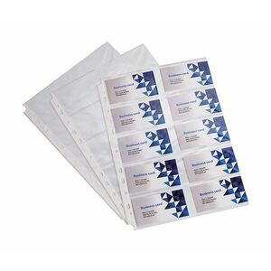 Folie protectie transparenta pentru carti de vizita, A4, set 10 imagine