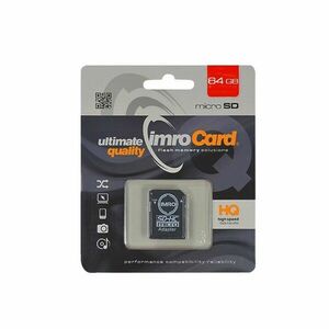 Card IMRO MicroSD HC 64 GB clasa 10 cu adaptor SD imagine