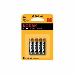 Set 4 baterii R3 AAA Kodak, alcaline, 1.5V imagine