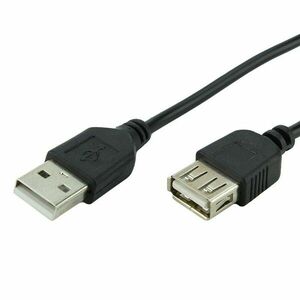 Cablu extensie USB 2.0, conector A to A, 1 metru, negru imagine