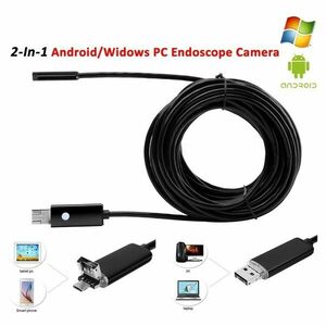 Camera endoscop foto/video, 6xLED, USB/miniUSB, rezolutie 640x480 PIX, 5 m, IP67 imagine
