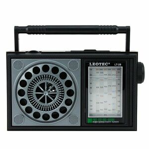 Radio portabil vintage, 3W 8 ohm, 7 benzi FM/MW/SW1-5, Leotec imagine