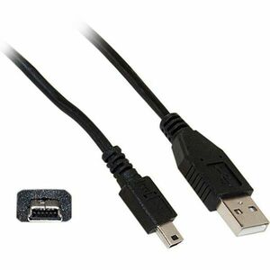 Cablu incarcare si transfer date USB A mini USB, lungime 1 m, negru imagine