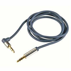 Cablu audio, jack tata pipa 3.5 mm la jack tata 3.5 mm, aurit, 1 m imagine