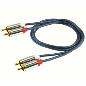Cablu audio, 2 mufe RCA la 2 mufe RCA, contacte aurite, lungime 1 m imagine