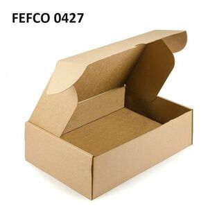 Cutii carton personalizate cu autoformare, KRAFT microondula E 360g natur, FEFCO 0427 imagine