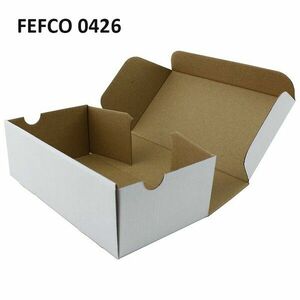 Cutii carton personalizate cu autoformare, microondul E alb, tip FEFCO 0426 imagine