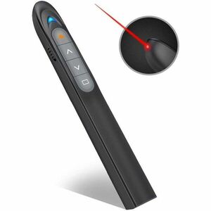 Presenter Wireless, laser pointer USB, Android iOS Windows, 100 m, 650 nm, negru imagine