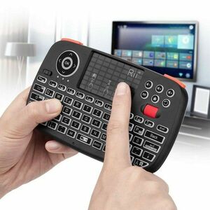 Mini tastatura Bluetooth iluminata, touchpad unique scroll, PC TV Box iOS Android imagine