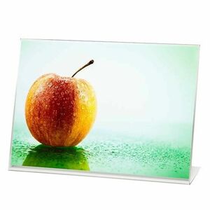 Rama foto transparenta tip L, format 10x15, suport de birou landscape, plexiglas imagine