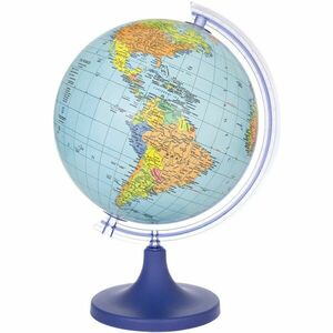 Glob pamantesc rotativ, cartografie harta politica, meridian si suport ABS, diametru 25 cm imagine