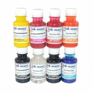Cerneala SuperChrome pigment pentru Epson R1900 R2000 set 8 culori 100 ml imagine