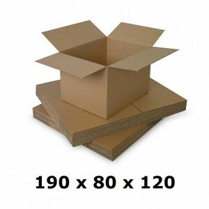 Cutie carton 190x80x120, natur, 3 straturi CO3, 420 g/mp imagine