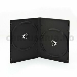 Carcase duble DVD 14 mm neagra sau transparenta Negru imagine