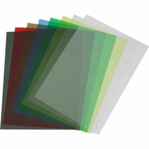 Set 100 coperti PVC transparente color Albastru A4 150 microni imagine