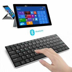 Mini tastatura bluetooth Rii ultra slim 5.8 mm Negru imagine