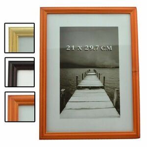 Rama foto Inez din lemn, format A4, 21x30 cm Maro inchis imagine