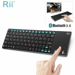 Tastatura Smart TV Rii i12+ multimedia Bluetooth cu touchpad 3.8 inch, full qwerty imagine