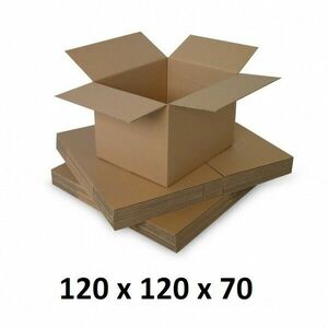 Cutie carton 120x120x70, natur, 3 straturi CO3, 420 g/mp imagine