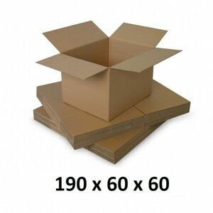 Cutie carton 190x60x60, natur, 3 straturi CO3, 420 g/mp imagine