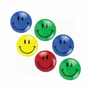 Magneti Smiley Face 30 mm, multicolor, set 6 bucati imagine