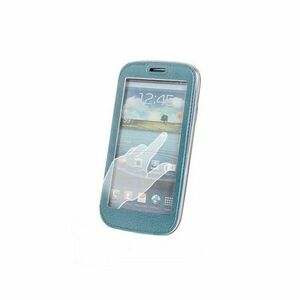 Husa Smart View Samsung S5/G900, piele ecologica, flip cover, albastru imagine