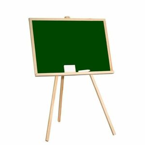 Tablita scolara cu creta, 97x68 cm, rama lemn, suport fixare, verde imagine