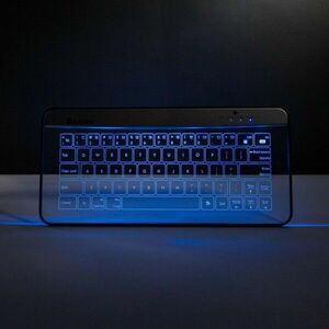 Tastatura Bluetooth sticla tactila, LED, cu touchpad gesture, curatare antiseptica imagine