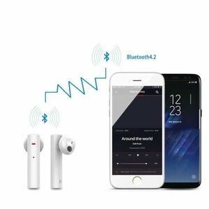 Casti stereo Bluetooth 4.2, wireless In-Ear, microfon, dock incarcare, Android/IOS imagine