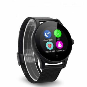 Smartwatch Bluetooth 4.0, 18 functii, apel, iOS Android, curea metalica, Sovogue Argintiu imagine