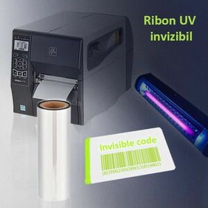 Ribon UV invizibil Yellow pentru imprimante termice, latime 110 mm, diametru 25 mm imagine