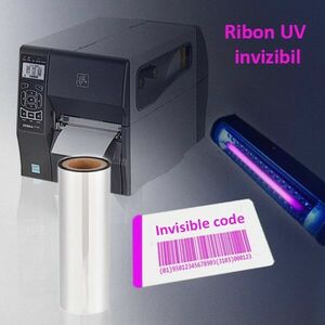 Ribon UV invizibil Magenta pentru imprimante termice, latime 110 mm, diametru 25 mm imagine