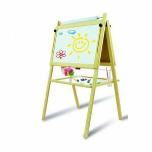 Tablita pentru copii, 2 fete scriere, 60x46 cm, suport lemn, accesorii incluse imagine