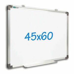 Tabla magnetica 45x60 cm, rama de aluminiu, alba, tavita suport marker imagine