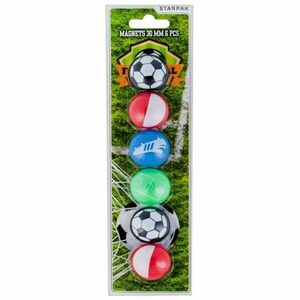 Magneti Fotbal 30 mm, multicolor, set 6 bucati, Starpak imagine