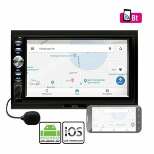 Radio auto bluetooth, mirroring IOS Android, 4x50W, touchscreen, LCD 7 inch, handsfree imagine
